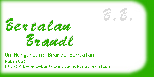 bertalan brandl business card